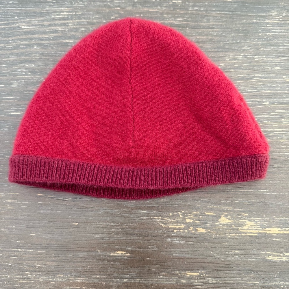 Red Envelope Baby Red 100% Cashmere Beanie Hat OS